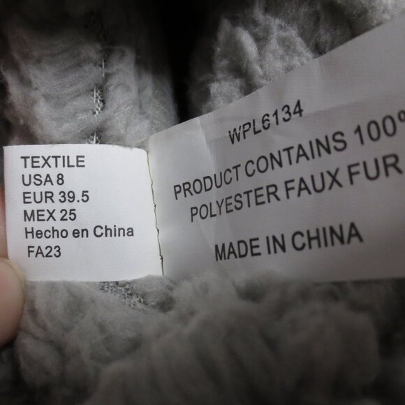 MUK LUKS womens COZY gray BOOTS sweater WINTER warm SIZE 8 - Picture 8 of 9